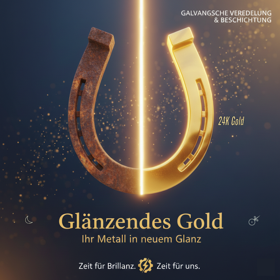 Exklusive 24K Gold Veredelung - Glänzendes Gold für Metallobjekte