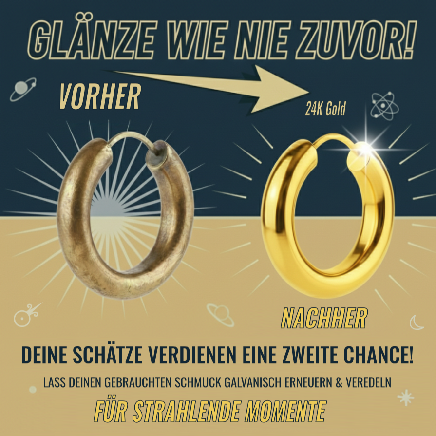 Schmuck Erneuerung Vorher Nachher - Galvanische Vergoldung