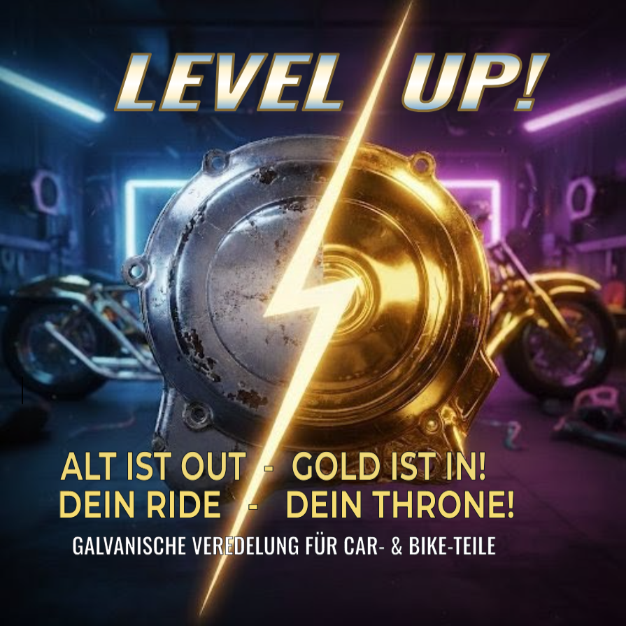 Level Up - Gold Veredelung für Car und Bike Teile